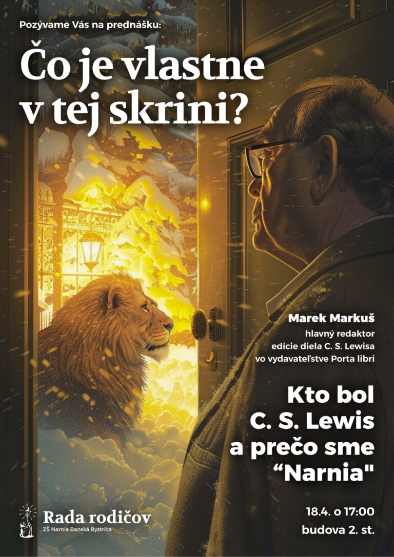 Blíži sa jarná prednáška pre rodičov - ZŠ Narnia, Banská Bystrica