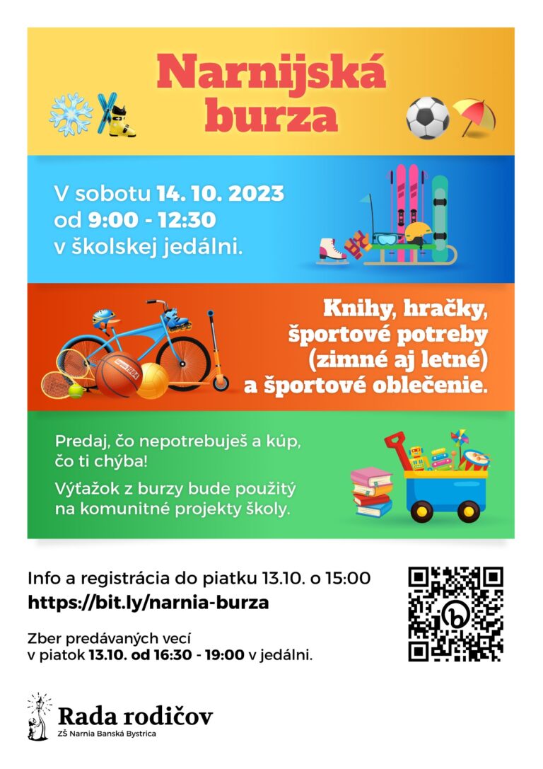 Narnijská burza sa blíži - ZŠ Narnia, Banská Bystrica